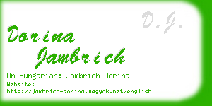 dorina jambrich business card